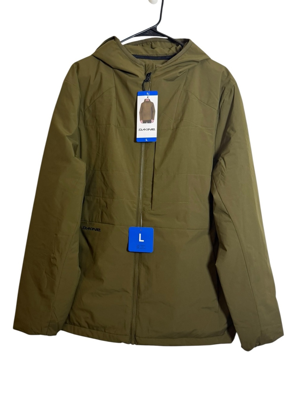 Dakine Men's Lightweight Water And Wind Resistant Hoodie Jacket, Green, Size L